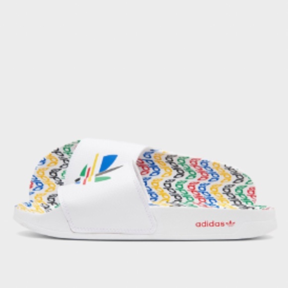 🆕 Adidas 🌈Rainbow Pride🌈 Adilette Lite SlipOn Slides, Men’s Size 10 - Picture 3 of 9